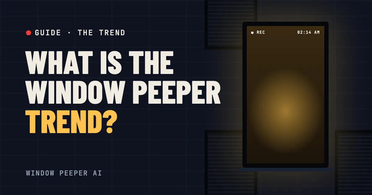 What Is the Window Peeper Trend? The Burger, the Stare and the Curtain