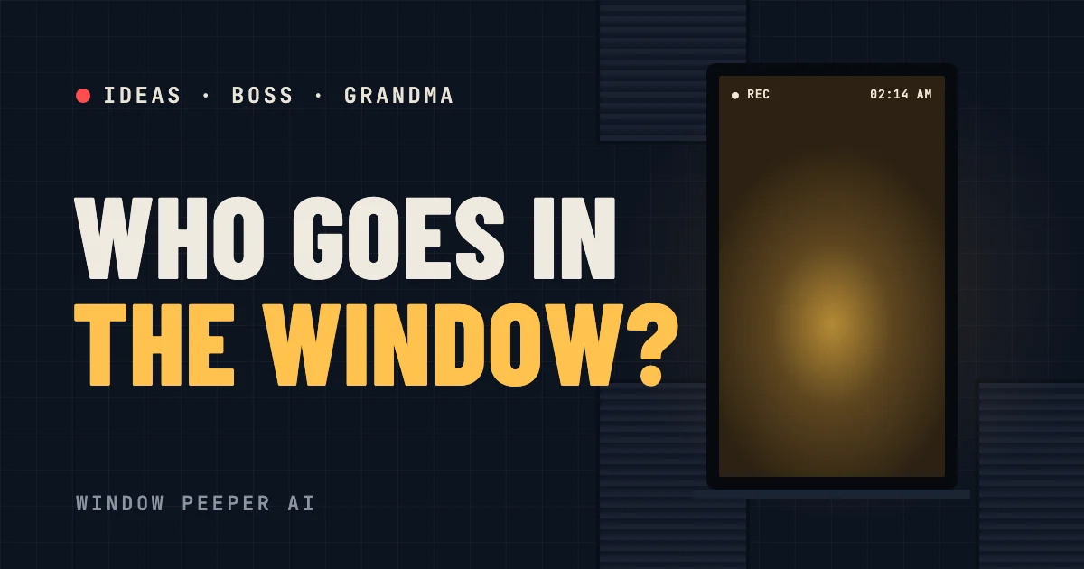 Window Peeper Video Ideas: Your Boss, Grandma or Best Friend in the Window